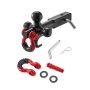 Priekabos rutulinis kablys su D formos žiedu, 1-7/8"–2-5/16", 44000 svarų, juodas
