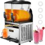 Komercinis nerūdijančio plieno margaritos šaldytų gėrimų aparatas, 2 x 15 L, 890 W