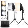 Šviestuvo komplektas softbox 40x40 cm, reguliuojamas 3000–6500 K