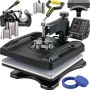 8 viename terminis presas 38,1x38,1 cm, 1000W, juodas, 360° sukimasis
