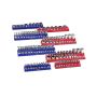 Magnetinių galvučių laikiklis su skaidriomis etiketėmis, 8 vnt., 1/4" 3/8" 1/2" metriniai ir SAE