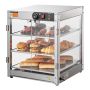 3 pakopų maisto šildytuvas, 800 W, apšvietimas, 90 L talpa