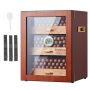 Rankų darbo ispaniško kedro medienos cigarų drėkintuvas su higrometru, 100–150 cigarų