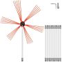 Kaminų valymo rinkinys 914,4 cm su suodžių valikliu