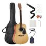 Dreadnought akustinė gitaros 41 col. natūrali dėklas pradedantiesiems