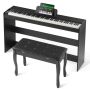 Svertinis skaitmeninis pianinas 88 klavišai su garsiakalbiais bluetooth USB MIDI