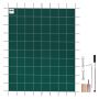 Прямоугольная защитная сетка для бассейна, 4,27 x 7,92 м, зеленая.
