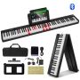 Sulankstomas 88 klavišų skaitmeninis pianinas su bluetooth ir MIDI, juodas