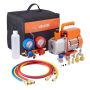 Vakuuminis siurblys ir matuoklių rinkinys HVAC, 115 l/min, R134a R22 R410a R1234YF