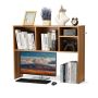 Настольная деревянная книжная полка с 1 ярусом, 37x9,4x28,7 см.