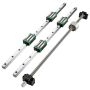 Linijinis kreipiamasis bėgelis HGR20 su rutuliniu sraigtu RM1605 ir BF12/BK12 komplektu, 1000 mm