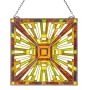 Vitražo lango plokštė, 501x527 mm, tiffany stiliaus, pakabinama