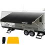 RV tentas, 18 pėdų, universalus vandeniui atsparus medžio anglies spalvos vinilas