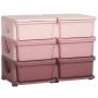 Детский шкаф Homcom 75x37x56,5см, розового цвета