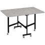 Valgomojo stalas Homcom 120x80x73cm., juodos/pilkos spalvos