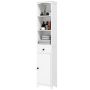 Шкаф для ванной комнаты Homcom 34x24x170,5см, белого цвета