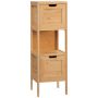 Тумба для ванной Kleankin 30x30x90 см, светло-коричневого цвета