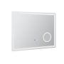 Зеркало для ванной с LED подсветкой Kleankin 80x3,8x60см, черного цвета