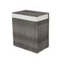 Корзина для белья 110 л из полираттана, серая