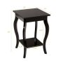 Set of 2 side tables 40x40x60cm, dark brown