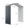 Garden shed extension roof 213x195x64cm., dark gray