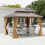 Gazebo 354x294x284cm., brown