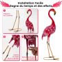 Set of 2 garden flamingos 20x27x89cm., pink