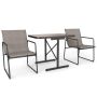 3-piece garden furniture set, brown/black