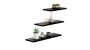 3-piece shelf Lewit 30x15 / 45x15 / 60x15 cm, black