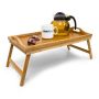 Foldable bed tray 23x50x30cm., light brown