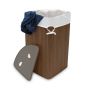 Laundry basket 65x49.5x37cm, 60L., brown/white