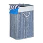 Laundry basket 65.5x43.5x33.5cm, 83L., gray/cream color