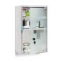 Transparent medical cabinet 50.5x30x18cm., silver color