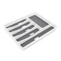 Cutlery tray 5x32.5x40.5cm., white/gray