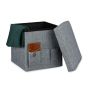Folding seat with hinged lid 38x38x38cm., gray