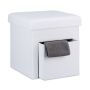 Folding seat with compartment 38x38x38cm., white