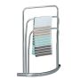 Towel rack 85x66x20cm., silver color