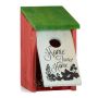 Bird nest 21.5x12x15.2cm., red/white/green