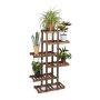 Flower stand with 6 shelves 125x81x25cm., dark brown