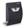Mailbox 37.5x35x10.5cm., dark gray/silver color
