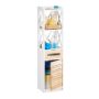 Bathroom cabinet 121x31x24cm., white/light brown