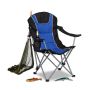 Folding chair 108x90x72cm., blue/black/silver