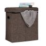 Folding seat 49.5x46x25.5cm., brown