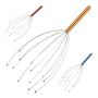 Head massager 24.5x10cm., gold/silver color