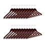Clothes hangers 20pcs, brown/silver color