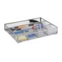 Writing instrument organizer 6x38x30 cm., silver color