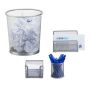 Set of 4 writing implement organizers, silver