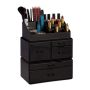 Makeup organizer with drawers 29.5x23.5x14cm., black