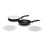 Set of 4 coasters 0.8x20cm., white