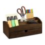 Writing instrument organizer 11x27.5x15 cm., dark brown